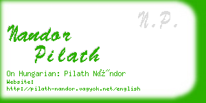 nandor pilath business card